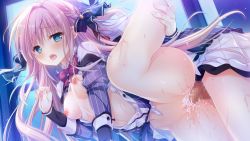 Rule 34 | 1boy, 1girl, blush, censored, game cg, highres, long hair, mosaic censoring, otome domain, penis, pussy, sex, sex from behind, trap, trap on female