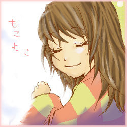 Rule 34 | 1girl, brown hair, child, closed eyes, female focus, inuyasha, japanese clothes, lowres, oekaki, rin (inuyasha), sketch, solo, white background