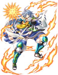 Rule 34 | 1boy, absurdres, armor, artist request, blue eyes, blue hair, check commentary, commentary request, crossed arms, fire, hair between eyes, highres, holding, holding weapon, japanese armor, japanese clothes, long hair, male focus, samurai, scarf, sun symbol, sword, tagme, transparent background, uruguay, uruguayan flag, weapon, white scarf, world flags