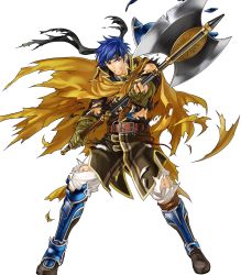 Rule 34 | 1boy, axe, battle axe, fire emblem, fire emblem heroes, full body, highres, male focus, nintendo, solo, torn clothes, transparent background, weapon