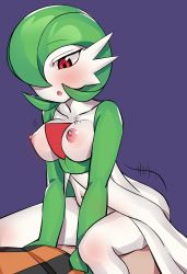 Rule 34 | 1boy, 1girl, absurdres, breasts, censored, cowgirl position, creatures (company), dress, game freak, gardevoir, gen 3 pokemon, green hair, highres, interspecies, nintendo, nipples, pointless censoring, pokemon, pokemon (creature), red eyes, self empl0yed, sex, straddling, tagme