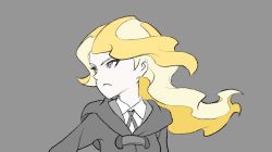 Rule 34 | 10s, 1girl, animated, animated gif, blonde hair, diana cavendish, female focus, hori takafumi, little witch academia, long hair, looking afar, looking to the side, official art, porigoshi, serious, simple background, solo, upper body, wavy hair, wind