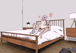 Rule 34 | 1boy, 1girl, absurdres, animal ears, bald, bed, blush, unworn clothes, commentary request, completely nude, cowgirl position, drawer, faceless, faceless male, full body, ginger ale (syouga 6383), girl on top, grey hair, hair between eyes, heart, hetero, highres, indoors, lamp, mouse ears, mouse girl, mouse tail, nazrin, nude, penis, plant, potted plant, sex, short hair, straddling, tail, touhou, vaginal
