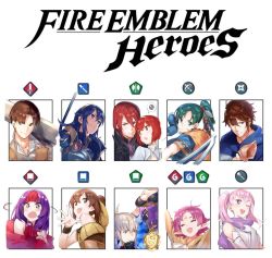 Rule 34 | armor, bad id, bad twitter id, bare shoulders, blonde hair, blue eyes, blush, breastplate, brown eyes, brown hair, camilla (fire emblem), delthea (fire emblem), fae (fire emblem), fire emblem, fire emblem: mystery of the emblem, fire emblem: path of radiance, fire emblem: the binding blade, fire emblem: the blazing blade, fire emblem awakening, fire emblem echoes: shadows of valentia, fire emblem fates, fire emblem heroes, frederick (fire emblem), frederick (summer) (fire emblem), green eyes, green hair, hairband, headband, highres, ichikei, jewelry, long hair, lucina (fire emblem), lyn (fire emblem), maria (fire emblem), misheil (fire emblem), multiple girls, nintendo, open mouth, pink hair, pointy ears, ponytail, purple hair, red eyes, red hair, robe, sanaki kirsch altina, serra (fire emblem), short hair, siblings, simple background, smile, takumi (fire emblem), tiki (fire emblem), tobin (fire emblem), twintails, yellow eyes, yomo (majidon)