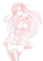 Rule 34 | 00s, 10s, 1girl, breasts, large breasts, long hair, misnon the great, monochrome, riela marcellis, senjou no valkyria (series), senjou no valkyria 3, sketch, solo