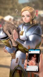Rule 34 | 1boy, 1girl, ?, absurdres, armor, breasts, cellphone photo, chainmail, clueless, couter, english text, female pubic hair, freckles, helm, helmet, hetero, highres, holding, holding helmet, holding phone, knight, looking at viewer, medieval, medium breasts, mole, mole on leg, mole on stomach, mole under eye, multiple moles, navel, nipples, original, penis, phone, plate armor, pov, pov hands, pubic hair, sex, smile, spread legs, twitter, uncensored, unworn headwear, unworn helmet, vaginal, wass nonnam