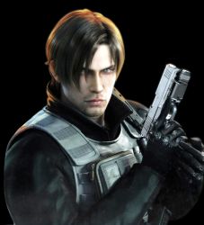 Rule 34 | 1boy, 3d, capcom, flashlight, gun, h&amp;k usp, leon s. kennedy, light adapter module, looking at viewer, male focus, official art, resident evil, resident evil: damnation, ruger p, s&amp;w sd, s&amp;w sigma, silver ghost, solo, tactical light, weapon