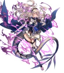 Rule 34 | 1girl, armor, barefoot, cape, corrin (female) (fire emblem), corrin (fire emblem), dragon girl, dragon tail, feet, female focus, fire emblem, fire emblem fates, fire emblem heroes, full body, glowing, hairband, highres, holding, holding cape, holding clothes, long hair, nintendo, official art, pointy ears, red eyes, sencha (senchat), solo, tail, thick thighs, thighhighs, thighs, toes, transparent background, white hair