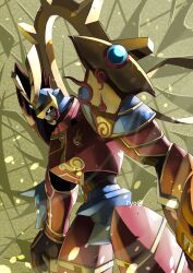 Rule 34 | 1other, armor, digimon, digimon (creature), full armor, fusion, highres, horns, other focus, solo, susanoomon