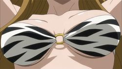 Rule 34 | 1girl, animated, animated gif, bikini, bouncing breasts, breasts, evergreen (fairy tail), fairy tail, large breasts, lowres, swimsuit