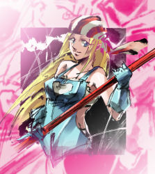 Rule 34 | 1girl, blonde hair, blue eyes, gloves, kof: maximum impact, lilly kane, long hair, smile, snk, the king of fighters