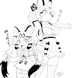 Rule 34 | animal costume, animal ear fluff, animal ears, cat ears, cat girl, cat tail, geoffroy&#039;s cat (kemono friends), kemono friends, kemono friends v project, large-spotted genet (kemono friends), long hair, ribbon, tail, taurine 8000mg, twintails, virtual youtuber
