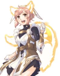 Rule 34 | 1girl, animal ears, brown eyes, brown hair, cowlick, fire emblem, fire emblem fates, frilled sleeves, frills, glowing ears, glowing tail, gold trim, leather belt, nintendo, ratatoskr (fire emblem), solo, squirrel ears, squirrel girl, squirrel tail, tail, usachu now, white wrist cuffs, wrist cuffs