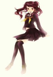 Rule 34 | 1girl, atlus, bad id, bad pixiv id, bow, female focus, full body, kujikawa rise, maico (a218), persona, persona 4, red hair, school uniform, skirt, smile, solo, thighhighs, twintails