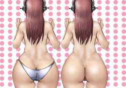 Rule 34 | 1girl, ass, breasts, butt crack, from behind, headphones, large breasts, long hair, nitroplus, nix (ak-style), panties, pink hair, polka dot, polka dot background, skindentation, solo, super sonico, uncensored, underwear, white panties, wide hips