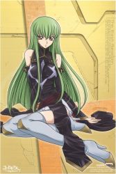 Rule 34 | 00s, boots, c.c., code geass, highres, long hair, scan, solo, thigh boots, thighhighs, very long hair