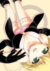 Rule 34 | blonde hair, dress, gloves, smile, solo, tagme, thighhighs