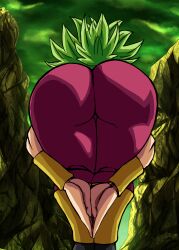 Rule 34 | 1girl, absurdres, antenna hair, armlet, ass, ass focus, charge sol, dragon ball, dragon ball super, green eyes, highres, huge ass, kefla (dragon ball), meme, no lady on twitter can recreate this (meme), sky, solo, tagme, thick thighs, thighs