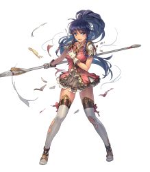 Rule 34 | 1girl, angry, arm at side, armor, armored dress, bare arms, blue eyes, blue hair, blush, boots, bracelet, braid, breasts, broken, broken armor, broken weapon, clenched teeth, collar, collarbone, cuboon, dress, female focus, fire emblem, fire emblem: the sacred stones, fire emblem heroes, frilled skirt, frills, full body, gloves, grey skirt, hand on own chest, hand up, highres, holding, holding polearm, holding spear, holding weapon, injury, jewelry, large breasts, legs, long hair, looking at viewer, neck, necklace, nintendo, official art, pauldrons, pegasus knight uniform (fire emblem), polearm, ponytail, princess, red dress, ryona, serious, short dress, shoulder armor, skirt, smile, solo, spear, standing, sweatdrop, tana (fire emblem), teeth, thigh boots, thighhighs, torn boots, torn clothes, torn dress, torn gloves, torn skirt, transparent background, twin braids, very long hair, weapon, white footwear, white gloves, zettai ryouiki