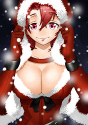 Rule 34 | 10s, 1girl, breasts, christmas, cleavage, cow girl (goblin slayer!), goblin slayer!, large breasts, red eyes, red hair, tagme