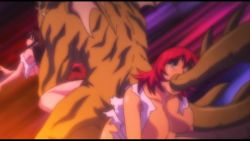 Rule 34 | animated, animated gif, breasts, brown hair, dragon, forced, group sex, hetero, interspecies, large breasts, lizard, monster, oral, princess knight catue, rape, red hair, reptile, sex, sex from behind, threesome, vaginal