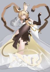 Rule 34 | animal ears, arknights, dorothy (arknights), highres, mouse ears, mouse girl, mouse tail, nechrisss, tail, white headwear, yellow eyes