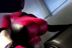 Rule 34 | 3d, breasts, gloves, helmet, huge breasts, pizza takeout obscenity, rika yagyu, thick lips, umemaro