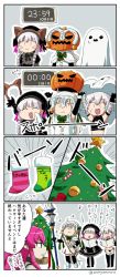Rule 34 | 4girls, 4koma, animal ears, asaya minoru, bandaged arm, bandages, bare shoulders, bell, black gloves, black legwear, black panties, bow, braid, candy, candy cane, capelet, christmas, christmas ornaments, christmas stocking, christmas tree, comic, dress, elbow gloves, elizabeth bathory (fate), elizabeth bathory (fate/extra ccc), fate/grand order, fate (series), food, fur trim, ghost costume, gloves, halloween, halloween costume, hat, headpiece, jack-o&#039;-lantern, jack the ripper (fate/apocrypha), jeanne d&#039;arc (fate), jeanne d&#039;arc (ruler) (fate), jeanne d&#039;arc alter (fate), jeanne d&#039;arc alter santa lily (fate), long hair, mecha eli-chan (fate), multiple girls, music, nursery rhyme (fate), open mouth, panties, pumpkin, ribbon, scar, short hair, singing, smile, star (symbol), thighhighs, translated, twin braids, twitter username, underwear, white hair
