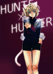 Rule 34 | androgynous, animal ears, blonde hair, blue eyes, cat ears, cat tail, copyright name, gender request, hunter x hunter, misomiso211, neferpitou, other focus, solo, tail