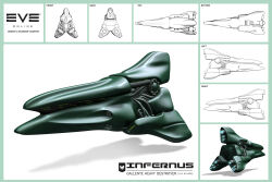 Rule 34 | 3d, blueprint (medium), commentary, concept art, copyright name, cosmos6173, destroyer (eve online), english text, eve online, from side, gallente federation (eve online), glint, glowing, highres, logo, military, military vehicle, multiple views, no humans, original, science fiction, shadow, spacecraft, thrusters, vehicle focus