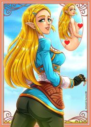 Rule 34 | 1girl, ass, breasts, censored, heart, huge ass, large breasts, nintendo, princess zelda, sano br, solo, tagme, the legend of zelda, the legend of zelda: breath of the wild