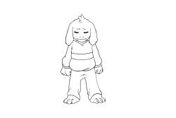 Rule 34 | animated, animated gif, asriel dreemurr, monochrome, aged up, simple background, tagme, undertale, white background