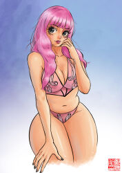 Rule 34 | alias artworks, highres, one piece, perona, pink hair, pink lips, thick thighs, thighs
