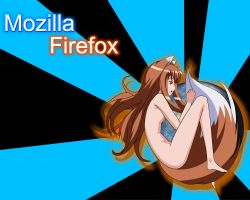 Rule 34 | 00s, animal ears, holo, long hair, mozilla firefox, nude, spice and wolf, tail, wallpaper, wolf ears