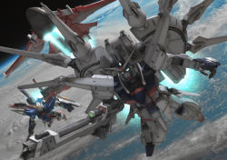 Rule 34 | 00s, beam rifle, destiny gundam, earth (planet), energy gun, gun, gundam, gundam seed, gundam seed destiny, legend gundam, mecha, minerva (gundam), planet, robographer, robot, space, spacecraft, weapon