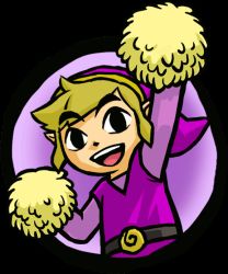 Rule 34 | 1boy, animated, animated gif, blonde hair, green shirt, hat, link, looking at viewer, male focus, nintendo, pointy ears, purple link, shirt, solo, the legend of zelda, toon link