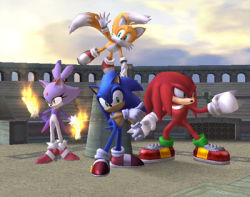 Rule 34 | blaze the cat, knuckles the echidna, lowres, screencap, sega, sonic the hedgehog, sonic (series), super smash bros., tail, tails (sonic)