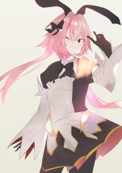 Rule 34 | 1boy, ;), absurdres, animal ears, artist name, astolfo (fate), astolfo (saber) (fate), astolfo (saber) (third ascension) (fate), black dress, black gloves, black pantyhose, bow, bowtie, crossdressing, dress, fate/grand order, fate (series), gloves, hair bow, hair intakes, hair ribbon, highres, juliet sleeves, layered skirt, long hair, long sleeves, looking at viewer, low twintails, male focus, multicolored hair, one eye closed, pantyhose, pink hair, puffy sleeves, purple eyes, rabbit ears, ribbon, simple background, skirt, smile, solo, streaked hair, trap, twintails, v, white hair, white skirt, wide sleeves