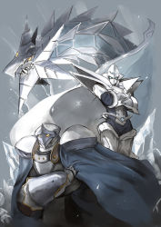 Rule 34 | armor, blue theme, brionac dragon of the ice barrier, cape, dragon, duel monster, elemental hero absolute zero, ice, jitsu hidari, mobius the frost monarch, ninja, no humans, star (symbol), white theme, yu-gi-oh!, yu-gi-oh! duel monsters, yu-gi-oh! gx