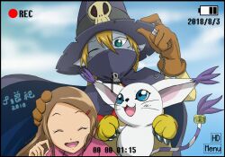 Rule 34 | animal ears, cat, cat ears, digimon, digimon (creature), gloves, hat, highres, holy ring, skull, tail, tailmon, wizard, wizard hat, wizarmon, yagami hikari