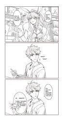 Rule 34 | 3koma, animal ears, arthur pendragon (fate), artoria pendragon (fate), artoria pendragon (lancer) (fate), casino, comic, csyday, dual persona, eating, english text, fake animal ears, fate/grand order, fate/prototype, fate (series), greyscale, highres, leotard, monochrome, playboy bunny, rabbit ears, roulette table, sparkle, table