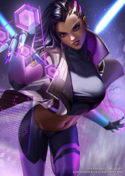 Rule 34 | 1girl, female focus, overwatch, overwatch 1, solo, sombra (overwatch), tagme