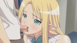 Rule 34 | 00s, animated, animated gif, blonde hair, censored, date wingfield reiko, elf, fault!!, fellatio, oral, pointy ears, tagme