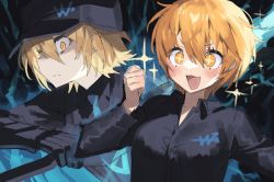 Rule 34 | + +, 1girl, black gloves, black jacket, black pants, blonde hair, blue necktie, blush, breasts, don quixote (project moon), gloves, hair between eyes, holding, holding weapon, jacket, maratang, multiple views, necktie, open mouth, pants, project moon, short hair, sparkle, upper body, weapon, yellow eyes