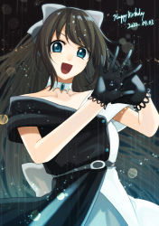 Rule 34 | 1girl, 2022, aqua eyes, artist name, artist request, back bow, bare shoulders, belt, black dress, black gloves, black skirt, blue eyes, blush, bow, bow hairband, breasts, brooch, brown hair, buttons, choker, cloud, collarbone, dated, diamond (gemstone), dress, drop earrings, earrings, evening gown, female focus, gloves, grey belt, grey bow, grey skirt, hair between eyes, hair bow, hairband, half updo, high ponytail, jewelry, lace, lace gloves, long hair, looking at viewer, love live!, love live! nijigasaki high school idol club, love live! school idol festival, miniskirt, multicolored clothes, multicolored dress, night, night sky, off-shoulder dress, off shoulder, osaka shizuku, outdoors, parted lips, plaid, plaid dress, plaid skirt, pleated, pleated dress, pleated skirt, ponytail, skirt, sky, sleeveless, sleeveless dress, small breasts, smile, solitude rain (love live!), solo, two-tone dress, v-shaped eyebrows, white bow, white choker, white dress, white skirt