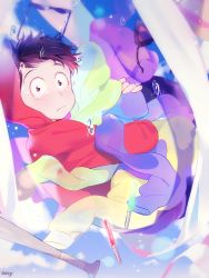 Rule 34 | 10s, 1boy, artist name, bad id, bad pixiv id, baseball bat, blush, brown hair, bubble, crying, crying with eyes open, floating, glasses, glowstick, hat, holding, holding clothes, hood, hoodie, light stick, looking at viewer, male focus, matsuno osomatsu, mery (yangmalgage), osomatsu-kun, osomatsu-san, osomatsu (series), solo, sunglasses, tears, underwater