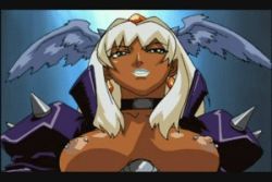 Rule 34 | 00s, angel blade, animated, animated gif, breasts, clitoris, cum, curvy, dark skin, futanari, hip focus, large breasts, lowres, multiple girls, nail polish, nailkaiser, nipples, oobari masami, penis, pussy, thick thighs, thighs, uncensored, weapon, white hair, wide hips