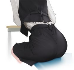 Rule 34 | 1girl, ama mitsuki, ass, ass focus, black skirt, black vest, commentary, cropped legs, elbow rest, from behind, head out of frame, highres, long sleeves, original, pencil skirt, shirt, simple background, sitting, skirt, skirt set, solo, symbol-only commentary, vest, waistcoat, white background, white shirt