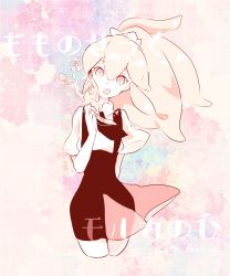 Rule 34 | 1other, androgynous, cherry blossoms, cojima, dated, houseki no kuni, long hair, morganite (new) (houseki no kuni), pink eyes, pink hair, ponytail, shirt, signature, solo, uniform