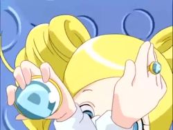 Rule 34 | 1girl, animated, sound, belt, blonde hair, blue eyes, blue vest, goutokuji miyako, hair ornament, hairclip, jewelry, leotard, lowres, miniskirt, video, powerpuff girls, powerpuff girls z, ring, rolling bubbles, school uniform, shoes, skirt, sneakers, tagme, transformation, twintails, vest